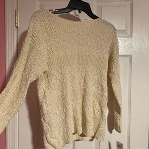 New Cable-Knit Beige Sweater